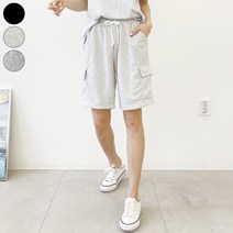 가비진 여성용 편안한 데일리 밴드 카고 5부 반바지 팬츠 트레이닝 바지