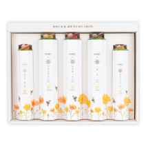 -23.5 프리미엄 꽃꿀 5종 선물세트 Honey in flower 아카시아꿀 야생화꿀 밤꿀 피나무꿀 대추나무꿀 때죽나무꿀 잡화꿀 상견례 선물 답례품, 구성2 (대추나무), 1번(계묘년~)