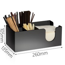 커피트레이 종이컵디스펜서 폐형광등수거함 세트 종이 식기건조대 커피재료 종이자석형 테이크아웃종이 종이홀더 4구, 블랙 7001