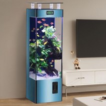 열대어 해수어 사각형 스마트 어항 중형 유리수조 수족관 테라리움 대형 관상어, 50x40x142
