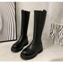 [당일출고] 통넓은 두꺼운종아리 롱 부츠 빅사이즈