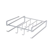 도마 거치대 받침대 싱크대 부엌 절단 저장 랙 hang shelf organizer for under closet wall Chest bottom 찬장 캐비닛 도어, b 흰색, 2층