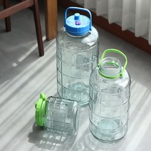 매실 담그는통 담는 담금주 수제청 발효주 효소 매실청 유리병 용기 과실주 술담는병, 5L