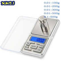 초정밀 고정밀 0.001g 실험실 전자 저울 100200300500g 0.010.1g 미니 디지털 스케일 백라이트 전기 포켓 스케일 쥬얼리 그램 무게 주방용, 0.01g-100g