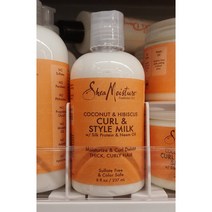 Shea Moisture Coconut Hibiscus Curl & Style Milk 스타일 밀크 8oz(237ml) 2팩, 1개