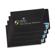 NFC카드 스마트태그 NFC 태그 차페카드 블랙 알루미늄 호일 RFID 차단 슬리브 신용 카드 커버 홀더 안티 스캔 보호기 ID 명함, 없음, 1.1pcs