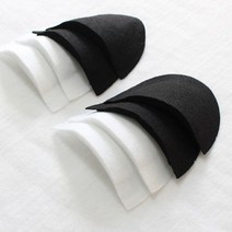 1쌍 부직포 어깨 패드 부자재, 블랙15mm