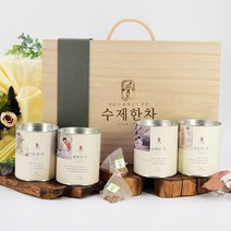 자연애 전통차 선물세트, 1세트, 수제한차4종세트(행상기든/40티백)+보자기포장