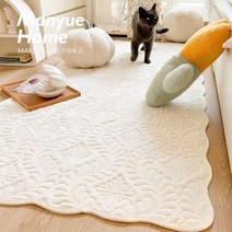 화이트 러그 거실 카페트 침실 러그 먼지없는 먼지없는 논슬립 90cm*180cm