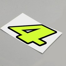 헬멧스티커 오토바이 헬멧 자동차 바이크 데칼 스티커 JKZ-STKART 비닐 다이 컷 더블 레이어 번호 네온 형, 04 4_03 40mm high