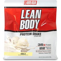라브라다뉴트리션 린바디 lean body 프로틴 파우더 단백질 쉐이크 바닐라 1120g, 2.47파운드(1팩)