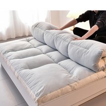 애그몰 친환경 소재 편안한 접이식 토퍼 매트리스 10cm, 베이비 블루