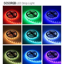 플렉시블LED바(5M)흰띠/슬림LED바/12V/SMD5050칩/방수, 4P RGB/DC젝 (4W02)