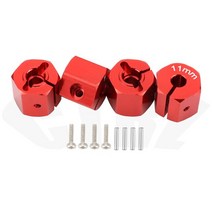 알루미늄 휠 육각 드라이브 허브 핀 나사 포함 RC 자동차 크롤러 HSP HPI Tamiya Traxxas 슬래시 5mm 6mm 7mm 8mm 9mm 10mm 11, Red 11mm