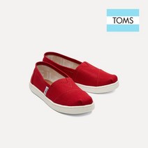 [탐스] [공식] 슈즈 키즈 알파가타 슬립온 Red