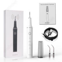 Smabat 셀프 치석제거기 치아세정기 스케일링 치석케어 치아건강, 화이트