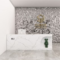 옷가게 카운터 안내데스크 계산대, 120x60x100cm, 화이트 대리석B