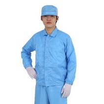 MK 제전방진복 상의 Y카라 정전기방지 크린룸 제전복 방진복, 3XL, 네이비