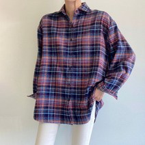 아이우먼 컬러오버핏체크남방 TGK562M301 빅사이즈