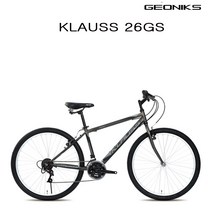 (완조립) 2022 지오닉스 뮤트 클라우스26GS 26인치 21단 MTB 자전거, 맷블랙/레드