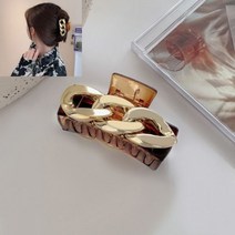 여성용 심플 메탈 할로우 아웃 기하학적 헤어 클로 우아한 액세서리 크로스 크랩 목욕 클립 패션 모자