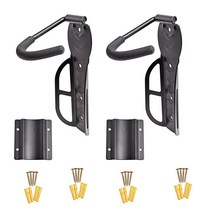 NEVRY 타이어 트레이가 있는 자전거 벽걸이 랙 실내 차고 또는 창고용 수직 보관 후크 도로 산악 하이브리드 자전거에 적합 나사 및 벽 프로텍터 포함 2팩 5551106492