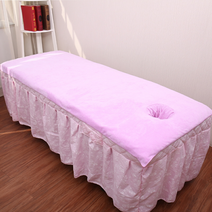 미용실전용 타올 미용샵침대 목욕타월 안마 발맛사지 용품 대전 구멍이있다 .침대시트 깔기침대 큰, T44-라이트바이올렛 슈퍼두꺼운천달림 홀, C02-80x190cm