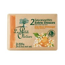 Le Petit Olivier 0005035 Savonnette Orange Blossom 2 x 100 g Set of 3