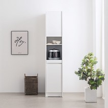 랩소디 2000주방수납장E(틈새밥솥), 화이트