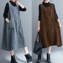 바바라옷장 2021FW 코듀로이 롱원피스/빅사이즈/간절기/루즈핏/데일리/엄마옷/임부복/골덴/베스트