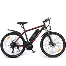 Samebike 성인용 전기 자전거 산악 전기 자전거 SY26 최대 속도 Ebike 350W 26 인치 타이어 36V 10AH 리튬 배터리 35 kmh, 1.SY26 블랙  10AH36V 350W