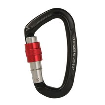 shangren 등반 카라비너 ​​CE 인증 25KN(5620lbs) 암벽/빙벽 등반 라펠링 구조 스윙용 고강도 대형 잠금 카라비너 ​​클립, 7075 항공 알루미늄, 블랙