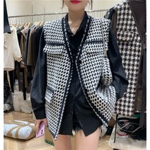 여자브이넥조끼 유럽 상품 스윗 코트 디자인감각 보이핏 볼륨 보카시 고퀄리티 상패 프렌치 여성 베스트 2537592982