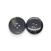 제작 고급 재킷 소뿔단추 모조 경적 코트 바느질 단추 15-25mm 의류 스웨터 가디건 장식 수제 액세서리, [05] 25mm 10pcs, [12] NO.3 Black Pattern