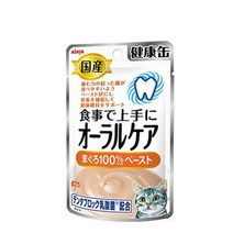 아이시아 건강캔파우치 40g 고양이 간식, 1개, 오랄케어 참치 후레이크(젤리 타입)