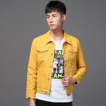 남자 봄 가을 데님 숏 자켓 캐주얼 단추 카라 점퍼 재킷 잠바 가디건 코트 빅 사이즈