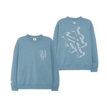 남자 여자 맨투맨 스웨트 셔츠 엠엘비 베이직 메가로고 오버핏 NYM (Ptn.Blue)
