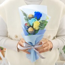 쁘띠 페레로로쉐 꽃다발 블루 초콜릿 수능 백일 선물, 단품