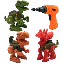 Take Apart 용 공룡 창의적인 DIY 빌딩 공룡 블록 퍼즐 세트 드라이버 포함 인터로킹 동물 모, 01 공룡.