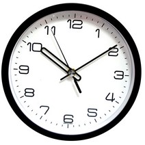 플라이토 모던 무소음 탁상 벽시계 17cm, 블랙