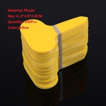T형 보육 정원 식물 태그 꽃 레이블 씨앗 냄비 마커 DIY 장식 도구 100 개, [02] Yellow 100Pcs, 02 100Pcs