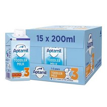Aptamil 압타밀 3단계 토들러 액상 분유 12-36개월용 200ml 15팩, 15개