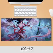 게이밍 장패드 롤 LOL 디자인 마우스 패드 79종 시리즈 리그 오브 레전드 장패드 3-4mm 두께, LOL-07, 900*300*4mm