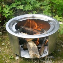 캠핑용 티타늄 텐트 주물 화목 리버스 난로 미니화목난로 실내용 야외 나무 타는 스토브 불타는 불 야외 시골 요리 야외 나무 불 철 냄비 스튜 난방 스토브 캠핑 자율 운전 피크닉, 퍼니스 본체 + 냄비 랙