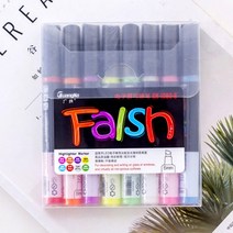 Falsh 형광 블랙보드 마카펜 8색세트 핑크 오렌지 그린 화이트 블루 레드 퍼플 옐로우
