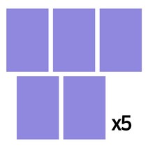 디와이 칼라 고무자석 5개, 300x200x0.8mm 보라색5개