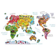 나라이름 지리학습 세계지도 자석퍼즐 자석놀이 퍼즐세계지도 사회교구