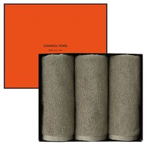 송월타월 30수 150g 3매세트(포장박스+쇼핑백), 진갈색