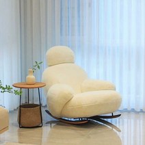 양벨벳 흔들의자 풋스툴포함 머리받침 다양한각도조절, B타입 그레이 머리받침