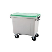 포세도 생활폐기물 분리수거함 660리터 (일반측면돌기형 등) 대용량 종량제 일반쓰레기수거함, 일반측면돌기, 스프링무, 녹색뚜껑